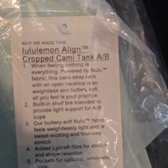 Lululemon Align Crop Cami Tank (size 4) - Picture 6 of 8